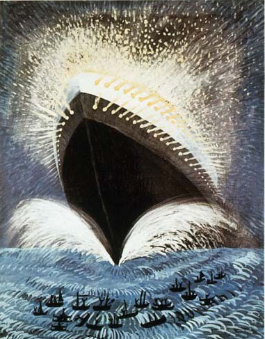 Illustration d'une affiche du Festival de Cannes, 1982, paquebot  droits ADAGP/FIF