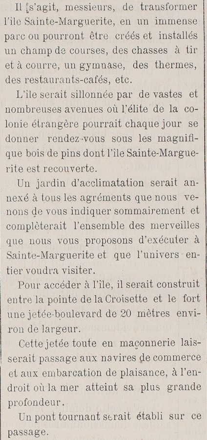 Extrait des Echos de Cannes, du 17 mai 1885 - 1