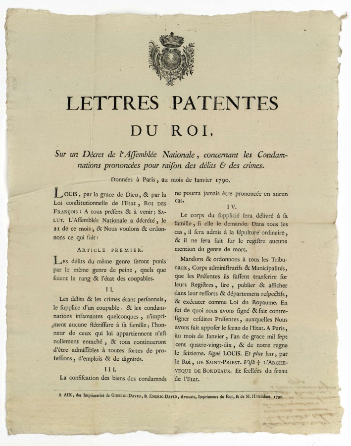 Condamnations pour dlits et crimes en 1790 (1A1)
