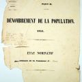 Indication du nombre de prisonniers, 1851 (1F7)