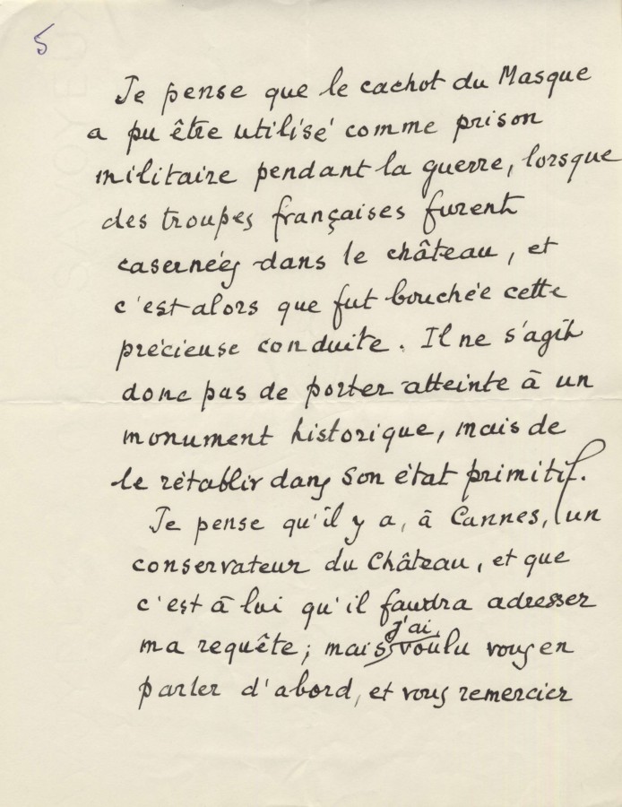 Suite, lettre de Pagnol de 1966