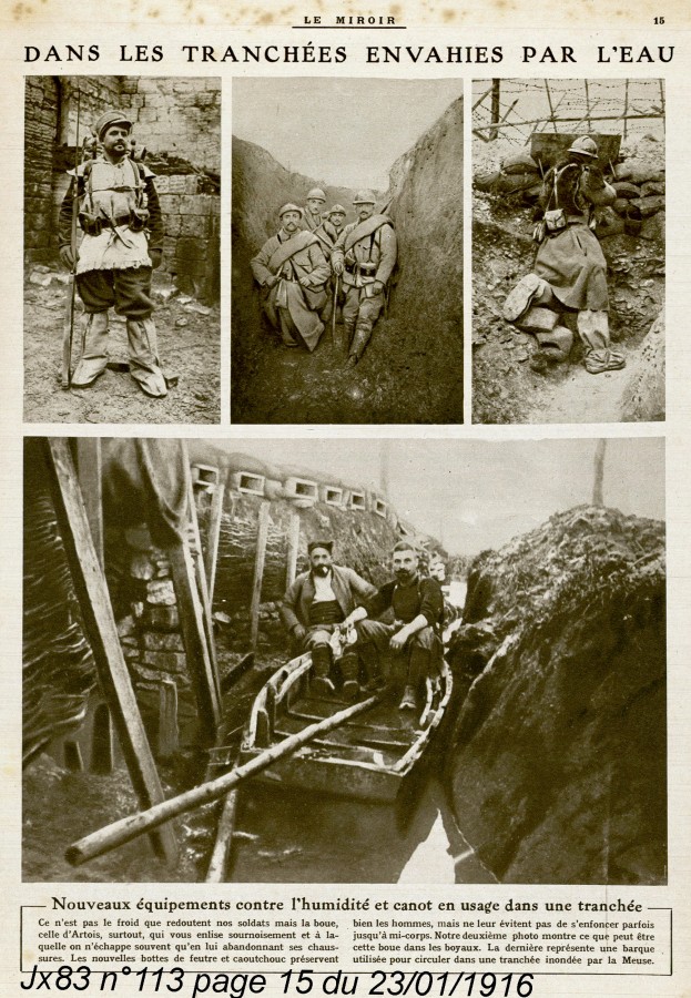 La boue dans les tranches, 23 janvier 1916