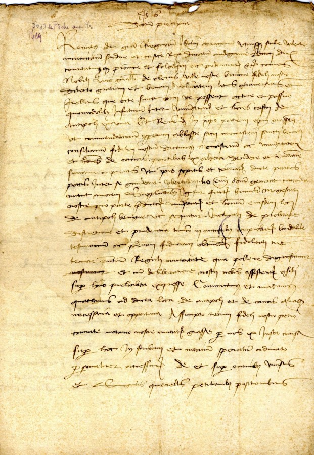 Contestations au sujet du droit de pche aux les de Lrins, 1469, cote 22S45 des Archives d'Antibes 