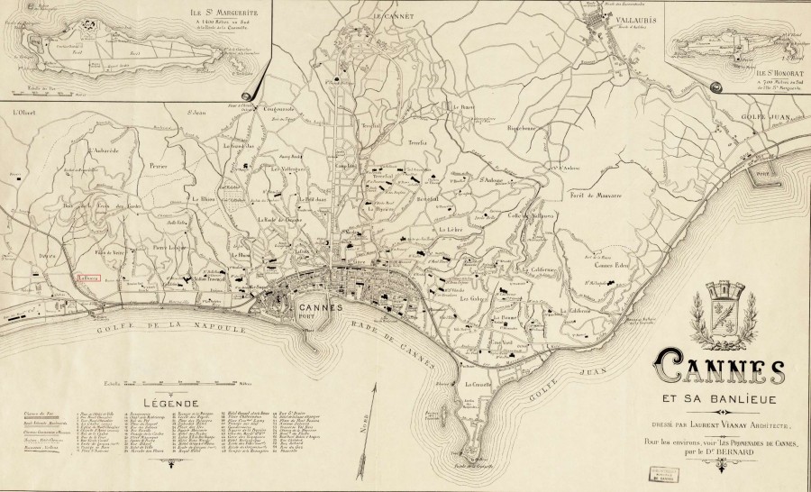 Plan indicateur de Cannes et ses environs. 1890-1900 (1Fi45)