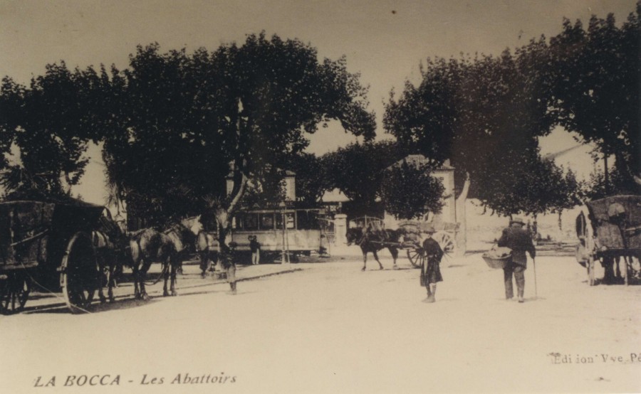 Photographie reprsentant La Bocca centre, les abattoirs. 1917 (32Fi1748)