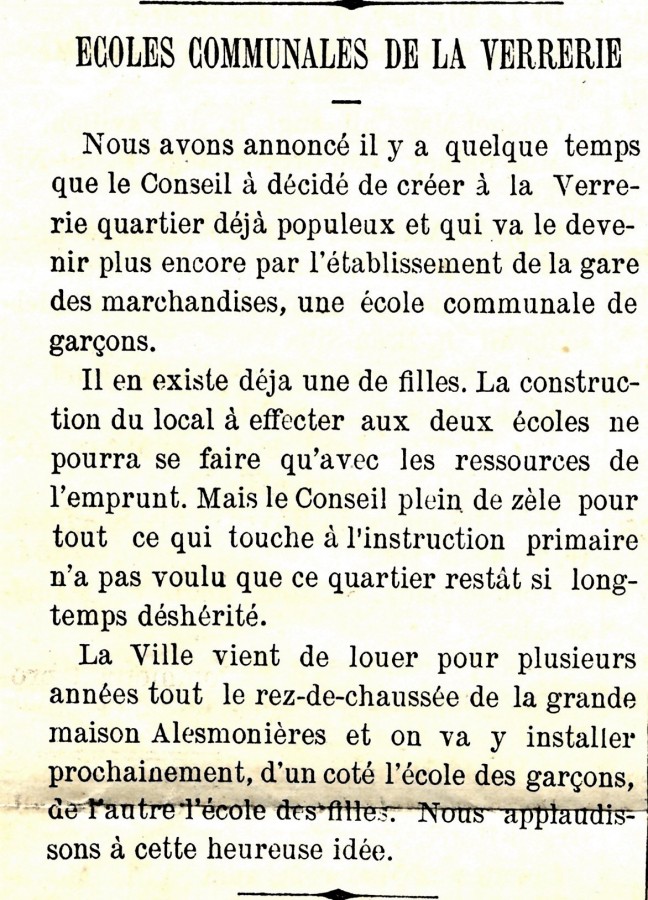 Encart dans un journal local, mars 1883 (Jx12 Le Rpublicain)