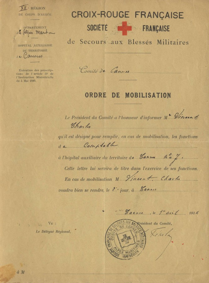 Mobilisation Croix-rouge franaise, 1914