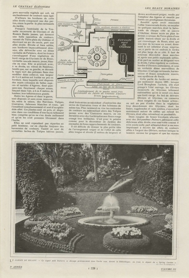 Parc de la villa Elonore, article de la Vie  la campagne 1908, suite 5