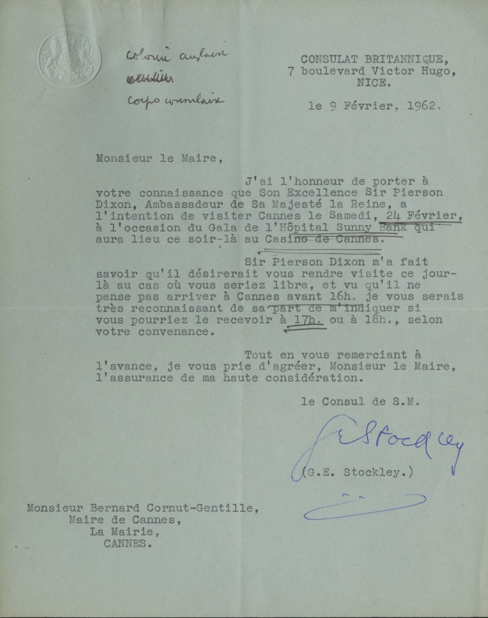 Invitation faite  l'ambassadeur, fvrier 1962 (43W620_001)