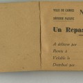 Carnet de repas de la Défense Passive, 1939-1945 (4H21)