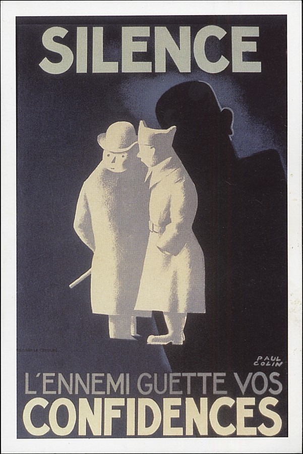 Affiche "l'ennemi guette vos confidences", 1939 (2Fi1839)