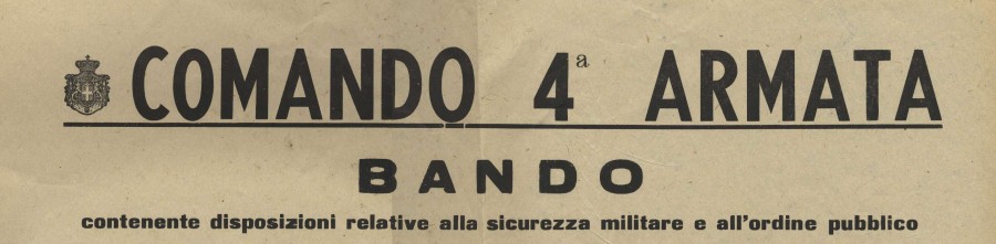 L'occupation italienne - Extrait d'une affiche contenant les instructions des troupes d'opération italienne, 1943 (4H31)