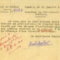 Lettre au sujet des dégâts causés aux jardins ouvriers de La Bocca, 1944 (4H35) 