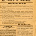 Communiqué de presse du Comité de Libération, 26 août 1944 (4H60)