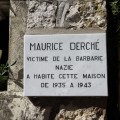 Photographie de la plaque commémorative en l'honneur de Maurice Derché, années 2010 ®Mairie de Cannes