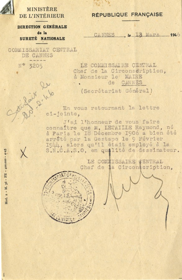 Arrestation par la Gestapo, 1944 (4H69)