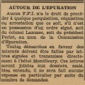 Article de presse du journal Cannes Riviera sur l'épuration, 16 septembre 1944 (Jx108)