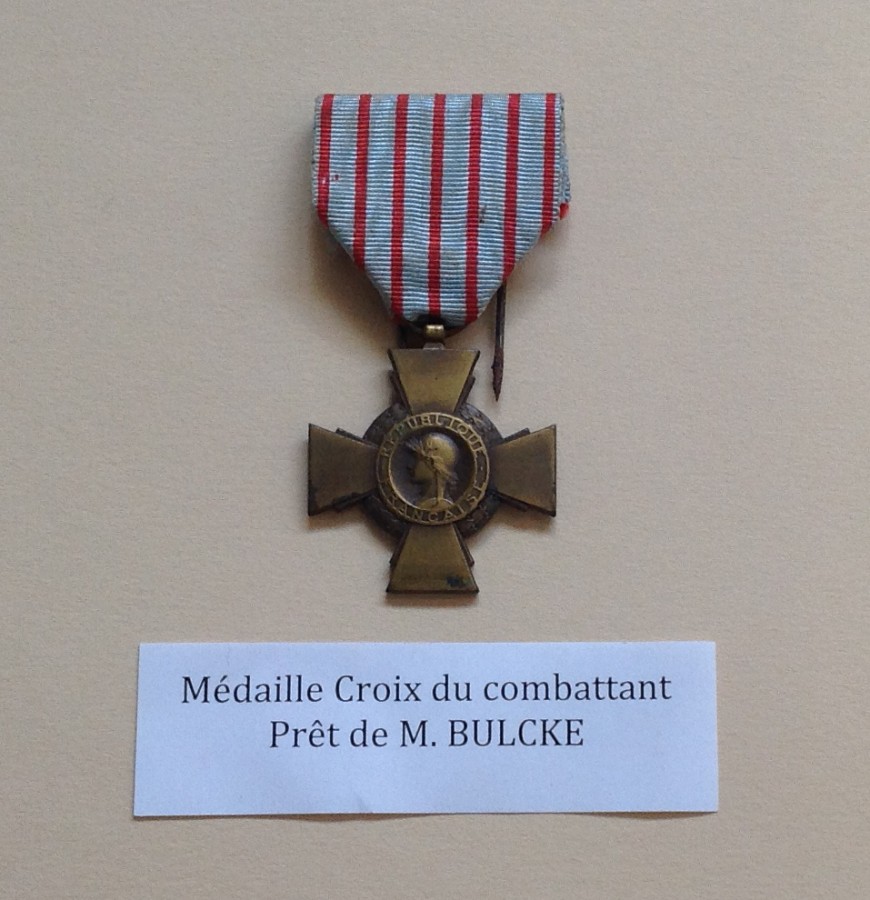 Mdaille croix du combattant, 1939-1945 (prt de Monsieur BULCKE)