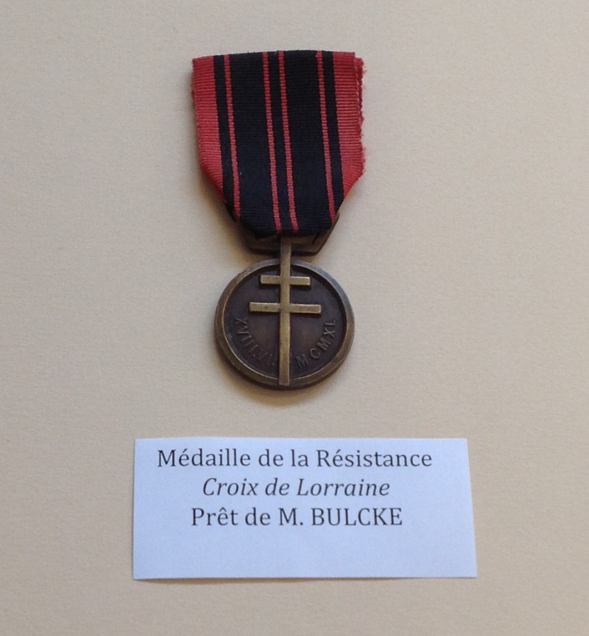 Mdaille de la Rsistance, croix de lorraine, 1939-1945 (prt de Monsieur BULCKE)