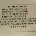 Plaque en mémoire de résistants francs-maçons 1940-1944 (32Fi1318)