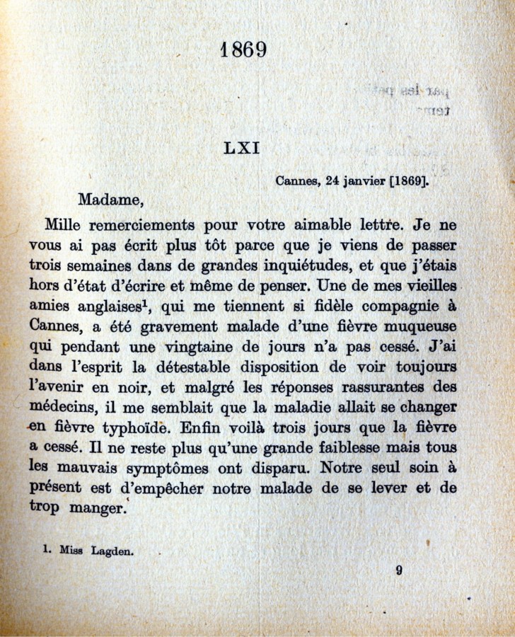 Lettre de Mrime  Mme de Beaulaincourt, 1869 (BH1265_p129)