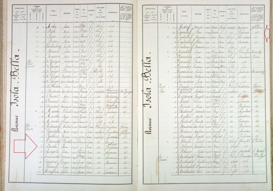 Le recensement de 1936, villa Baron et asile Galitzine (1F24_0342)