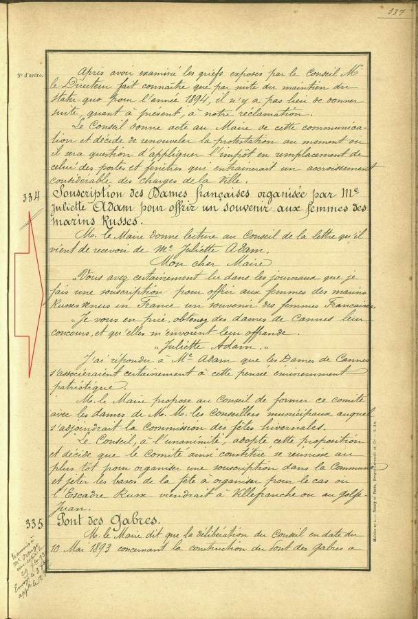 Souscription pour les femmes de marins de l'escadre russe, 16 septembre 1893 (1D34_342)