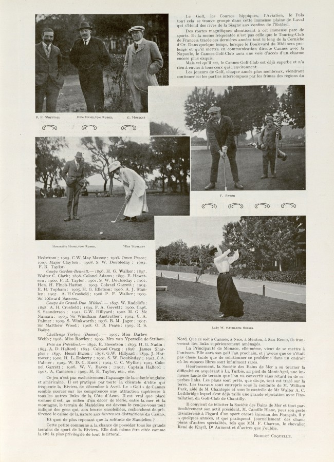 Suite de l'article de la Revue de la Riviera, pratique du golf (89Num8_0264)