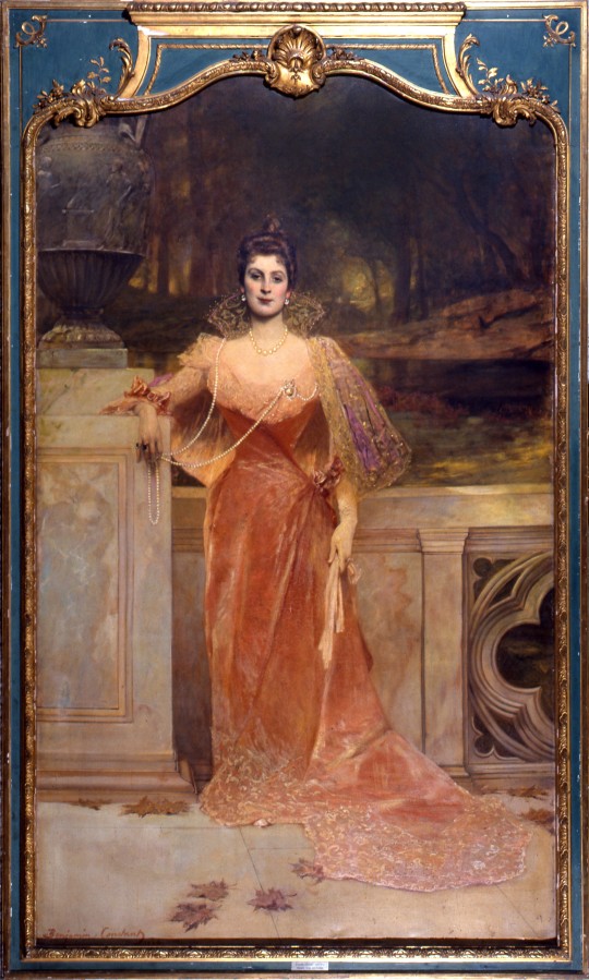 Baronne Serge Von Derwies, huile sur toile, tableau de Benjamin-Constant  Ville de Nice, Muse des Beaux-Arts Jules Chret, phot. Muriel Anssens