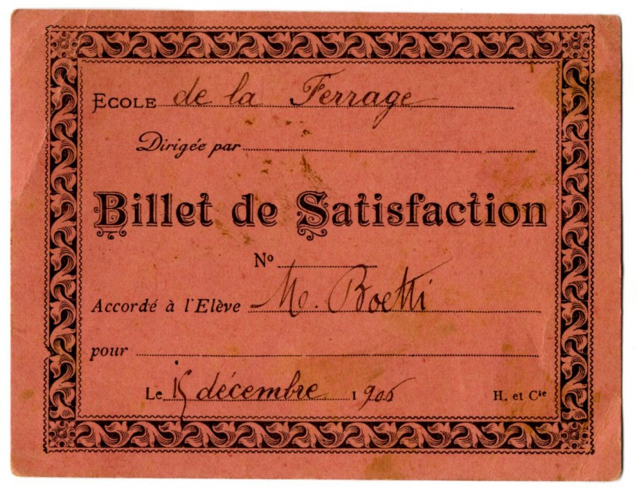 Billet de satisfaction 1906, les 'bons points' (prt)