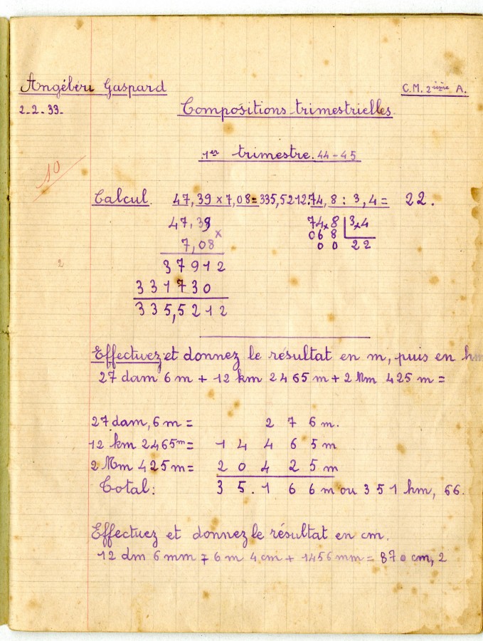 Cahier de composition C.M.2