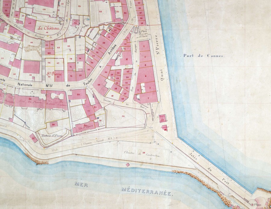 Localisation de la batterie St Pierre, env. 1884, AMC 1Fi237