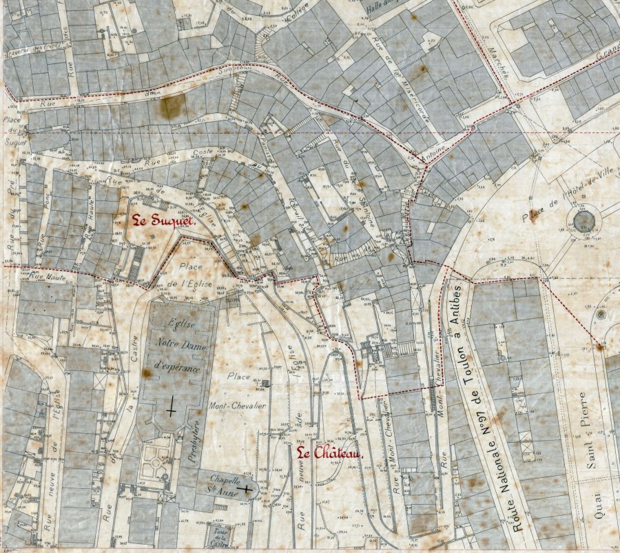 Places de l'Eglise et du Montchevalier, plan, AMC 1Fi180 partiel