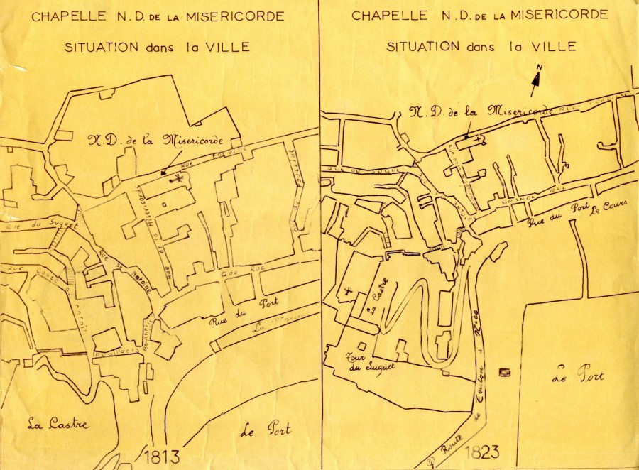 Situation de la chapelle de la Misricorde, plan 111W55