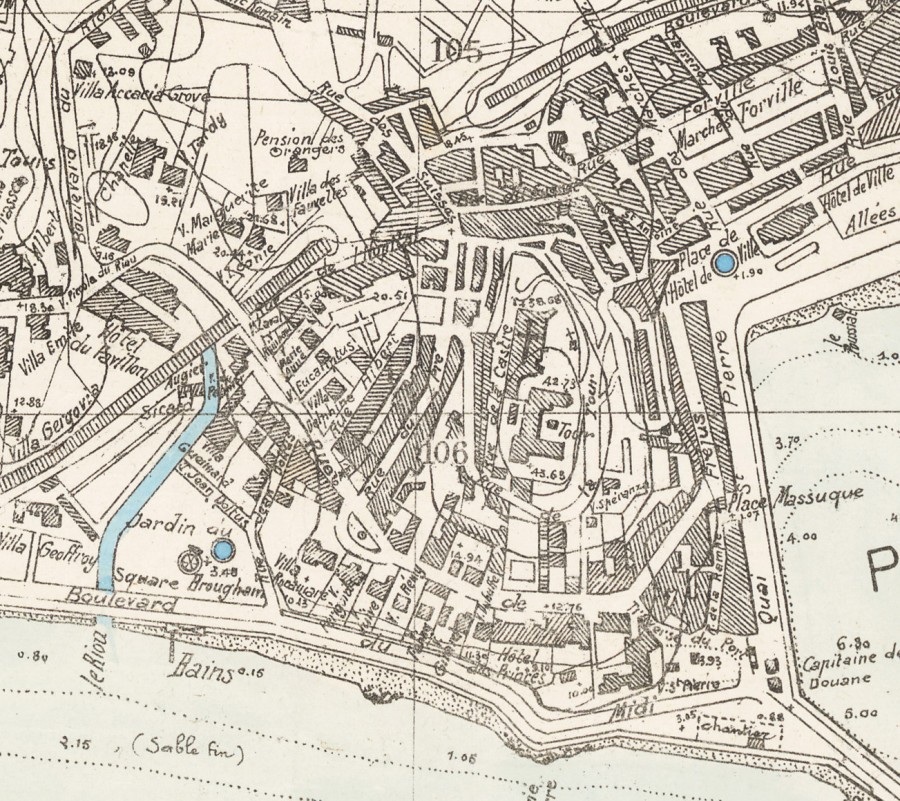 Plan de 1891, quartier du Suquet