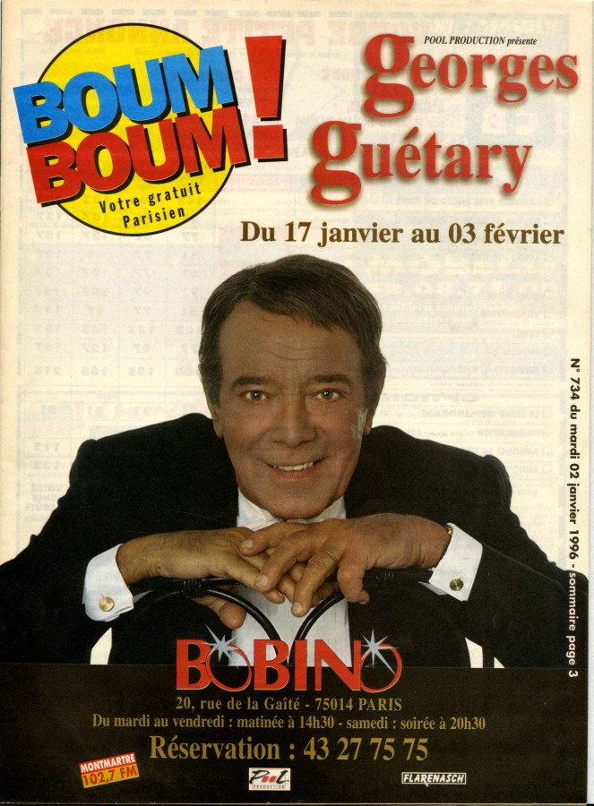 1996, Gutary se produit  Bobino (il meurt en 1997)