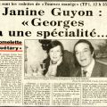Article sur le couple Gutary-Guyon, presse