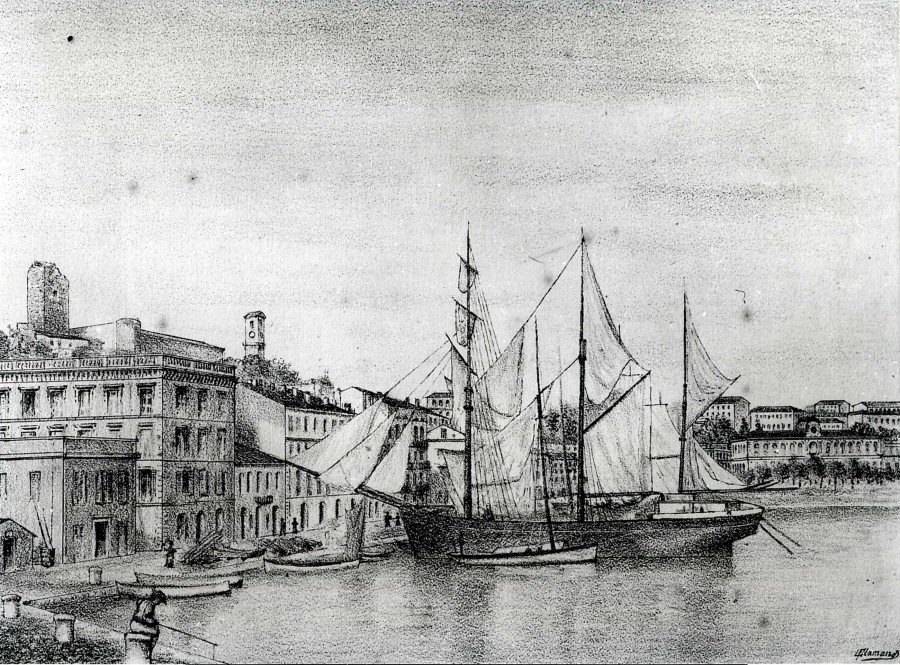 Dessin du vieux port, non dat, env. 1900 (AMC 3Fi42)