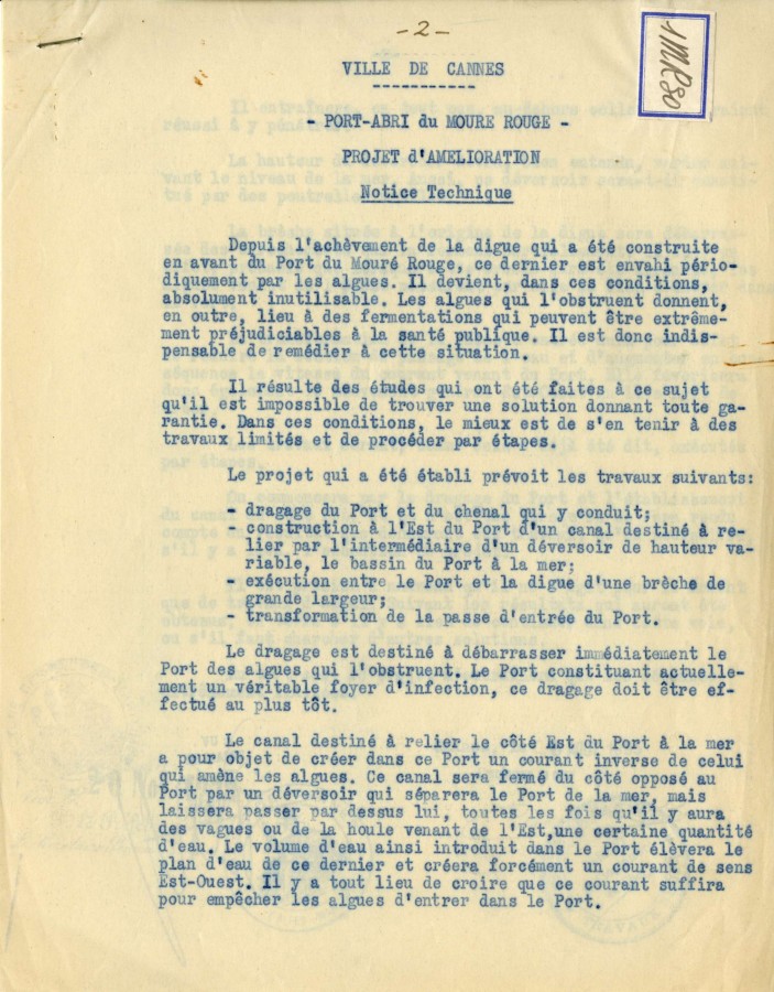 Note technique,  propos des algues, 1933 (10O27)