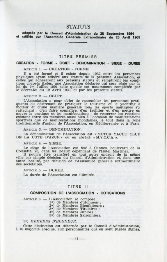MYCCA, statut datant de 1932 (AMC 36W8_1970_p41)