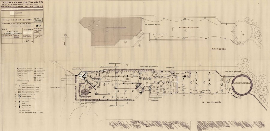 Plan, locaux du Yacht club, annes 2000 (AMC 34Fi1856)