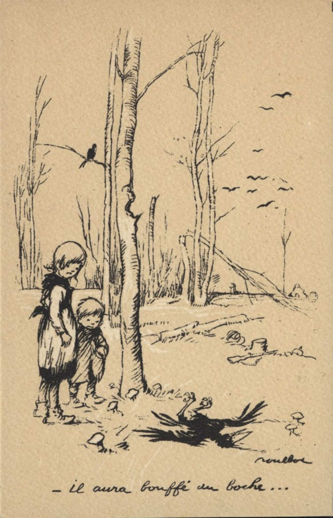 Dessin haineux contre le "boche".