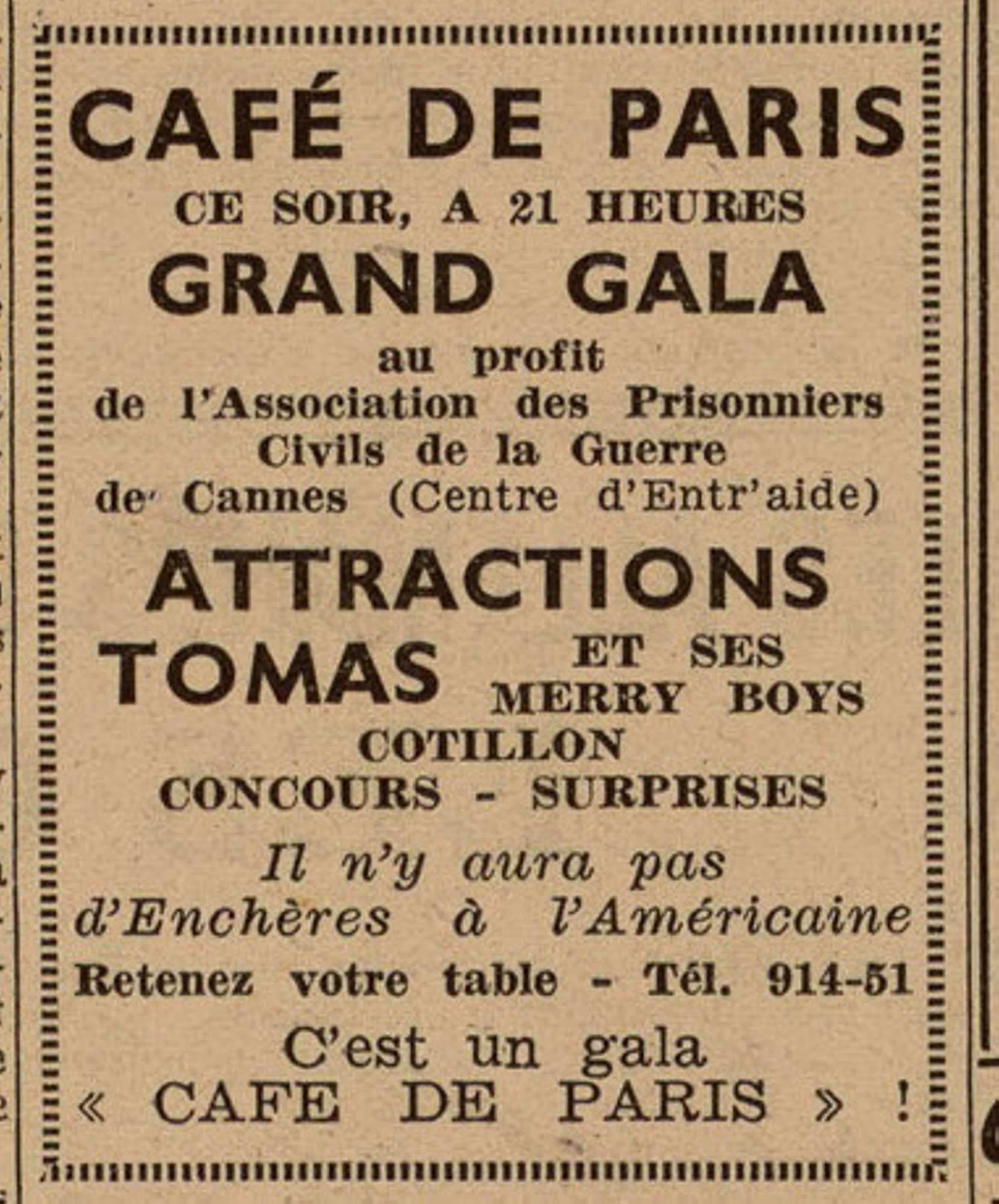 L’Avenir de Cannes et du Sud-Est, n° 54 du 1er mars 1945. AMC, Jx14