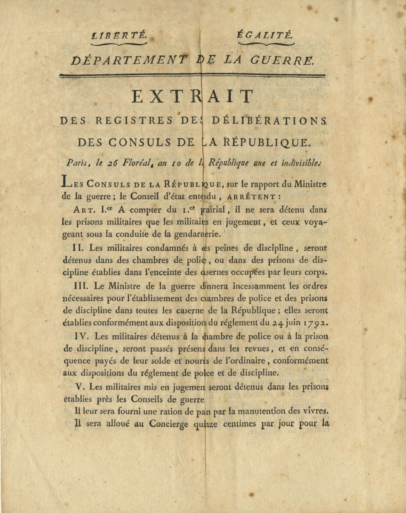 1802-1849, le sort réservé aux déserteurs