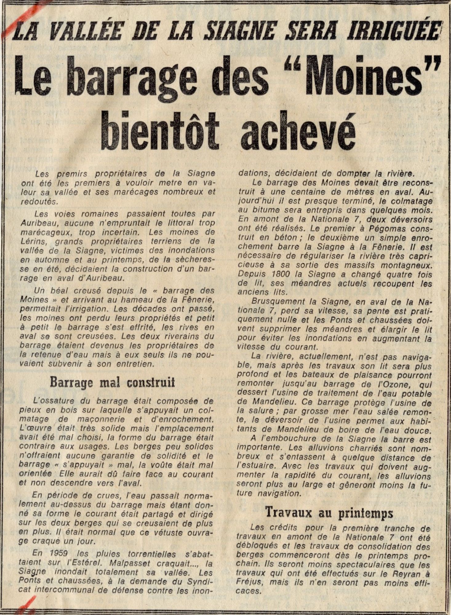 Le Provençal, n° du 4 décembre 1965. AMC, 1W389.