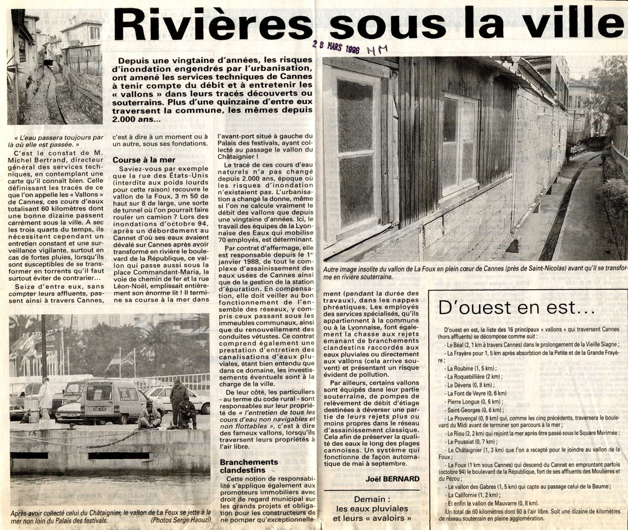 Nice-Matin, n° du 28 mars 1996. AMC, 80W20.